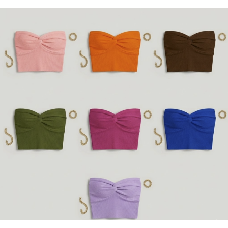 Top Strapless Canalé Sweetheart