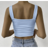 Top Verano Ruched Sky Blue