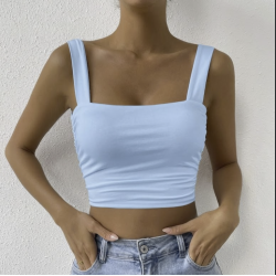 Top Verano Ruched Sky Blue