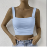 Top Verano Ruched Sky Blue
