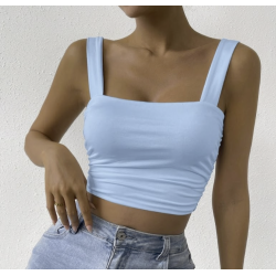 Top Verano Ruched Sky Blue