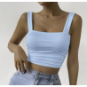 Top Verano Ruched Sky Blue