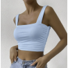 Top Verano Ruched Sky Blue