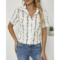 Flowered Patterned Blouse