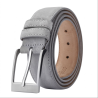 Genuine Cowhide Leather Belt--Light Grey