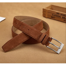 Cinturón de Cuero de Vaca--Gris Oscuro
