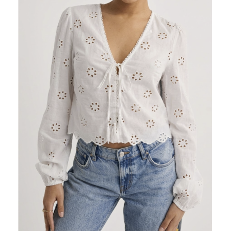 Blusa Encaje Ibiza--Blanca